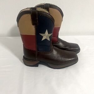 Durango 8” Brown Western Boots Size 4Y or 5.5 Women’s Texas Rodeo Colorblock